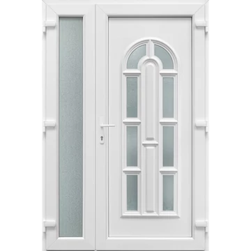 CanDo Korfu-8 140x210 cm Kétszárnyú Fehér Műanyag Bejárati Ajtó (Gyártási méret 138x208)