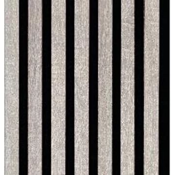CanDo Decowall akusztik falpanel, szürke tölgy-fekete 260x30x1,7cm