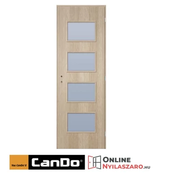 Beltéri ajtó cédrus 90x210cm Merano üveges (ajtólap tokkal)