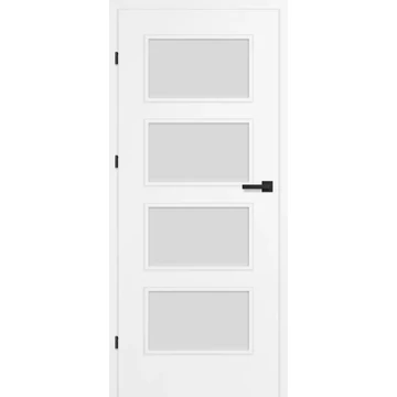Beltéri ajtó fehér 90x210cm Merano üveges (ajtólap tokkal)