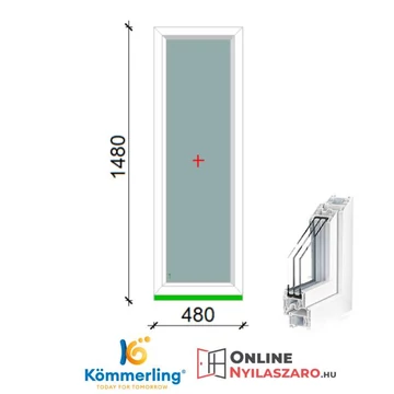 50x150 Cm Fix műanyag ablak 2 rétegű üvegezéssel
