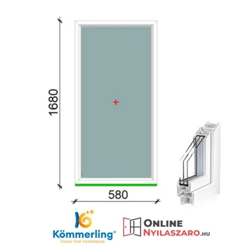 60x170 Cm Fix műanyag ablak 2 rétegű üvegezéssel