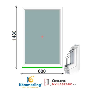 70x150 Cm Fix műanyag ablak 2 rétegű üvegezéssel