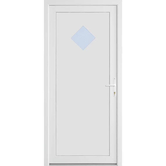 CanDo Barcelona 100x210 cm Fehér Műanyag Bejárati Ajtó (Gyártási méret 98x208)