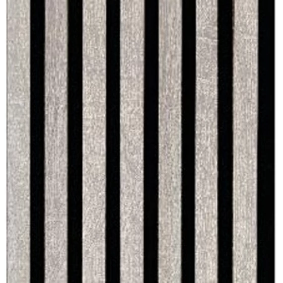 CanDo Decowall akusztik falpanel, szürke tölgy-fekete 260x30x1,7cm