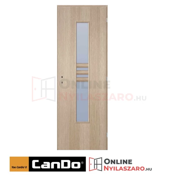 Beltéri ajtó cédrus 90x210cm Nida2 üveges (ajtólap tokkal)