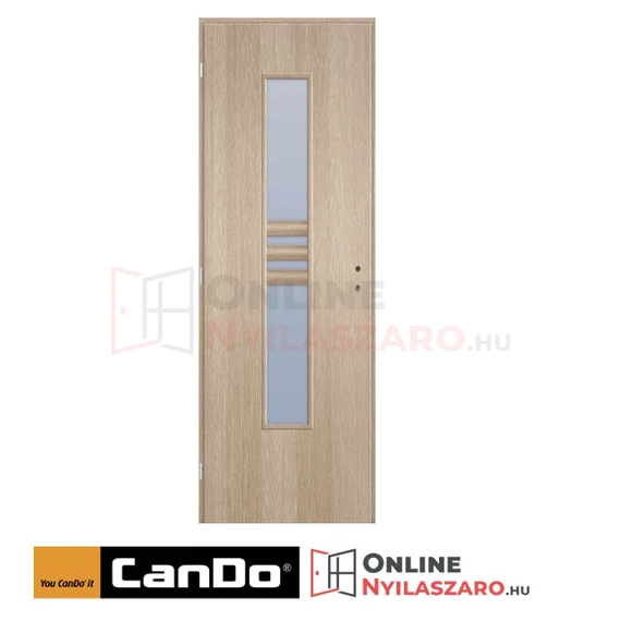 Beltéri ajtó cédrus 90x210cm Nida2 üveges (ajtólap tokkal)