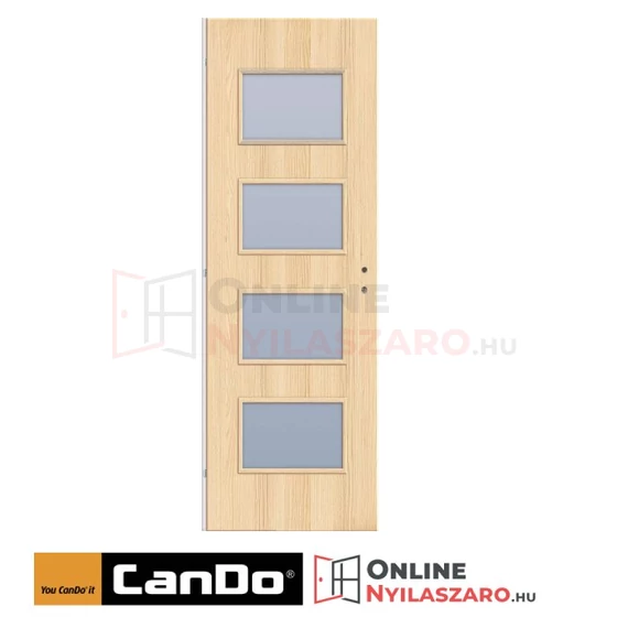 Beltéri ajtó coimbra 90x210cm Merano üveges (ajtólap tokkal)