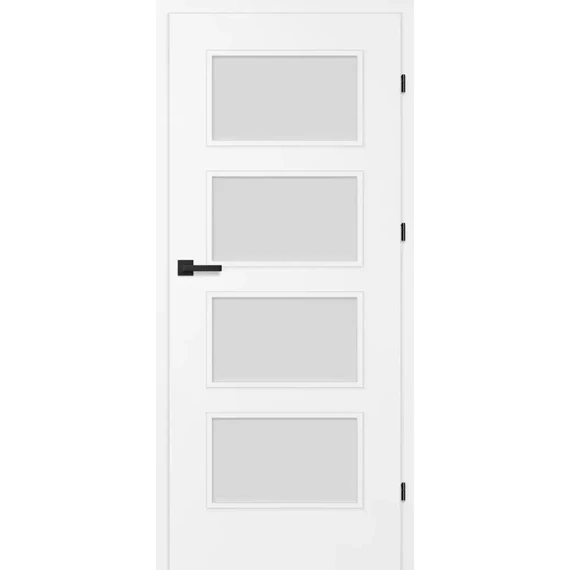 Beltéri ajtó fehér 90x210cm Merano üveges (ajtólap tokkal)