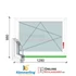 Kép 1/12 - 130x100 Cm Bukó-Nyíló műanyag ablak 3 rétegű üveggel