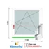 Kép 1/12 - 120x120 Cm Bukó-Nyíló műanyag ablak 2 rétegű üveggel