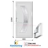 Kép 1/11 - 88x208 Cm Triton Műanyag Bejárati ajtó 24mm vastag ajtóbetéttel üveges