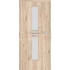 Kép 3/5 - Beltéri ajtó csomós tölgy 90x210cm Nida2 üveges (ajtólap tokkal)
