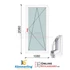 Kép 1/11 - 110x210 Cm Bukó-Nyíló műanyag erkélyajtó 3 rétegű üveggel