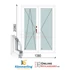 Kép 1/12 - 140x210 Cm Váltószárnyas Átmenőkilincses Bukó-Nyíló+Nyíló műanyag erkélyajtó 3 rétegű üveggel