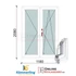 Kép 1/11 - 120x210 Cm Váltószárnyas Átmenőkilincses Bukó-Nyíló+Nyíló műanyag erkélyajtó 2 rétegű üveggel
