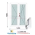 Kép 1/11 - 150x200 Cm Váltószárnyas Átmenőkilincses Bukó-Nyíló+Nyíló műanyag erkélyajtó 2 rétegű üveggel
