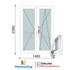 Kép 1/11 - 150x240 Cm Váltószárnyas Átmenőkilincses Bukó-Nyíló+Nyíló műanyag erkélyajtó 3 rétegű üveggel