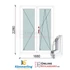 Kép 1/11 - 170x230 Cm Váltószárnyas Átmenőkilincses Bukó-Nyíló+Nyíló műanyag erkélyajtó 2 rétegű üveggel