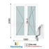Kép 1/11 - 200x210 Cm Váltószárnyas Átmenőkilincses Bukó-Nyíló+Nyíló műanyag erkélyajtó 2 rétegű üveggel