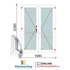 Kép 1/12 - 170x230 Cm Váltószárnyas Átmenőkilincses Kifelé Nyíló+Nyíló műanyag erkélyajtó 2 rétegű üveggel
