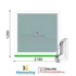 Kép 1/12 - 220x130 Cm Fix műanyag ablak 2 rétegű üvegezéssel