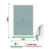 Kép 1/12 - 60x150 Cm Fix műanyag ablak 3 rétegű üvegezéssel