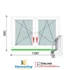Kép 1/11 - 140x100 Cm Tokosztott Bukó-Nyíló műanyag ablak 2 rétegű üveggel