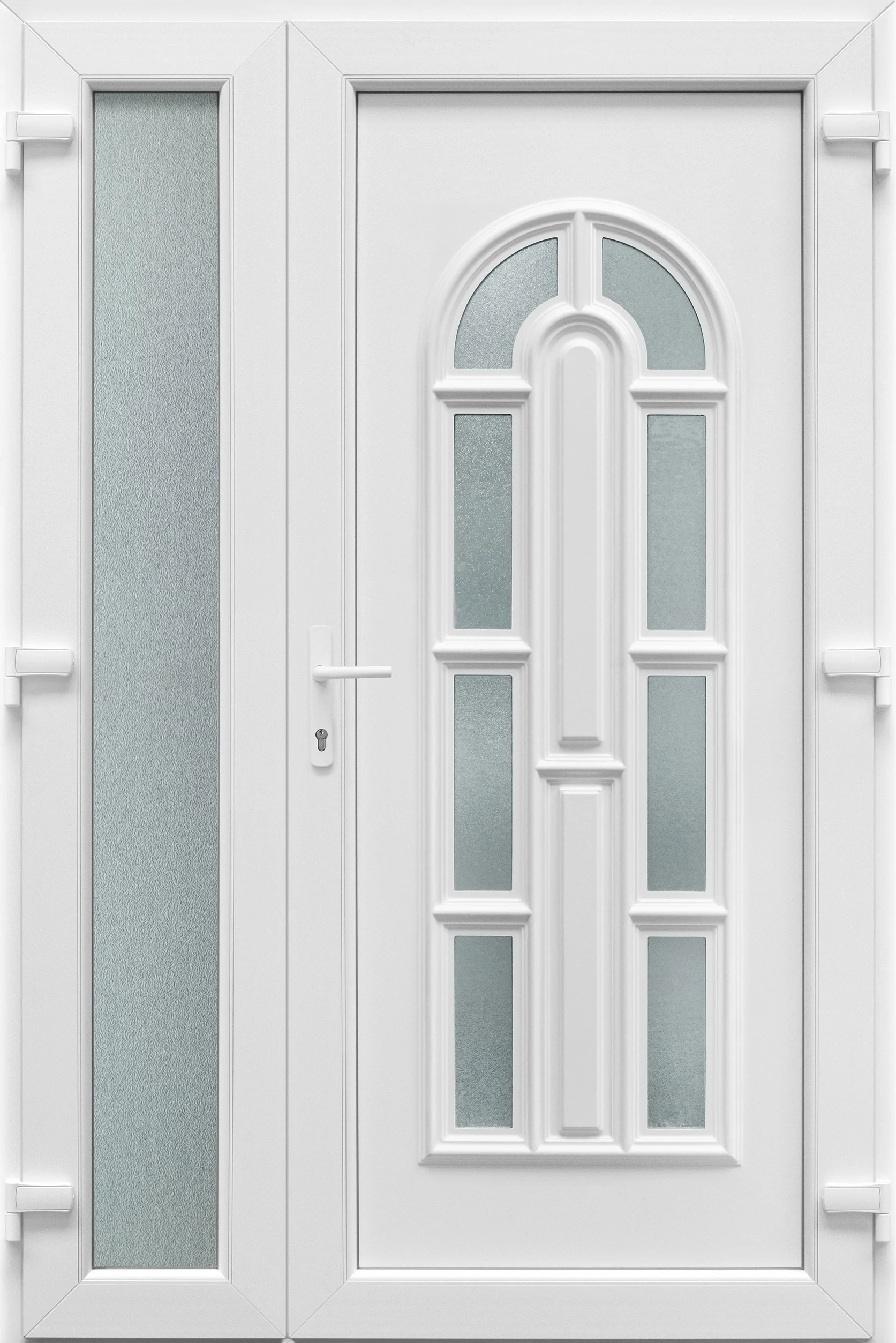 CanDo Korfu-8 140x210 cm Kétszárnyú Fehér Műanyag Bejárati Ajtó (Gyártási méret 138x208)