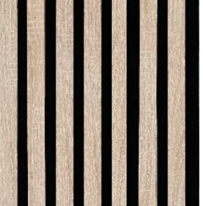 CanDo Decowall akusztik falpanel, világos tölgy-fekete 260x30x1,7cm