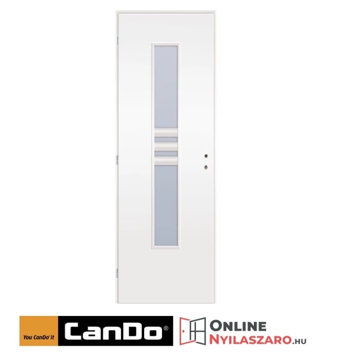 Beltéri ajtó fehér 90x210cm Nida2 üveges (ajtólap tokkal)