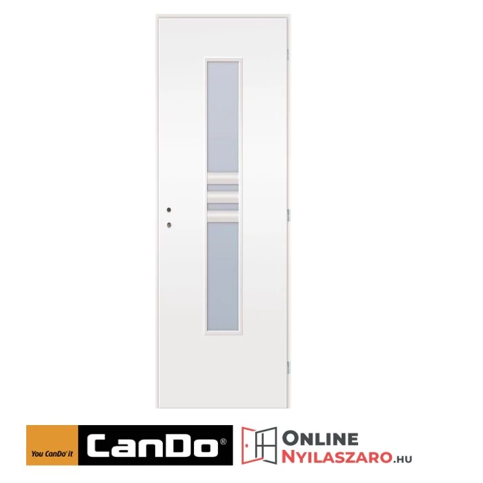 Beltéri ajtó fehér 90x210cm Nida2 üveges (ajtólap tokkal)