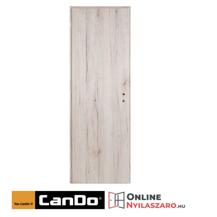 Beltéri ajtó havas tölgy 90x210cm tömör (ajtólap tokkal)
