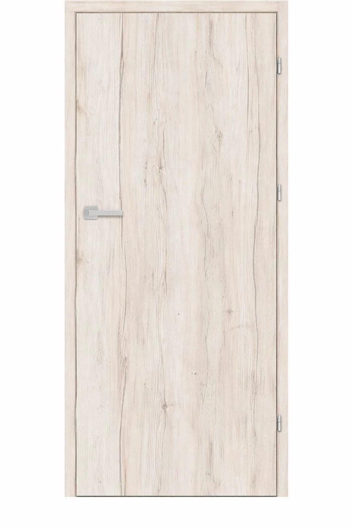 Beltéri ajtó havas tölgy 75x210cm tömör (ajtólap tokkal)